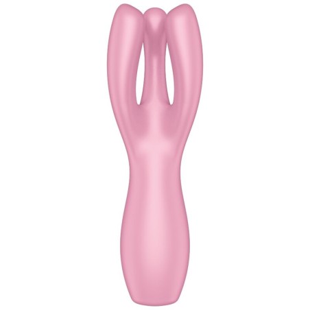 SATISFYER - VIBRATEUR THREESOME 3 ROSE