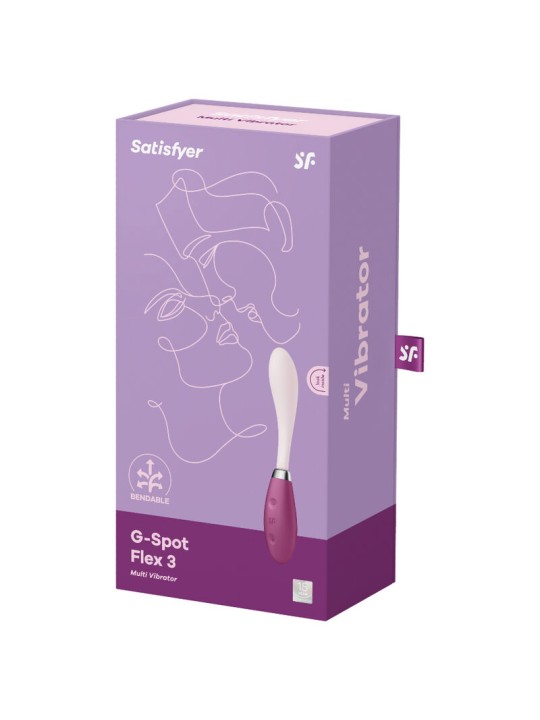 SATISFYER - VIBRATEUR MULTI G-SPOT FLEX 3 ROUGE