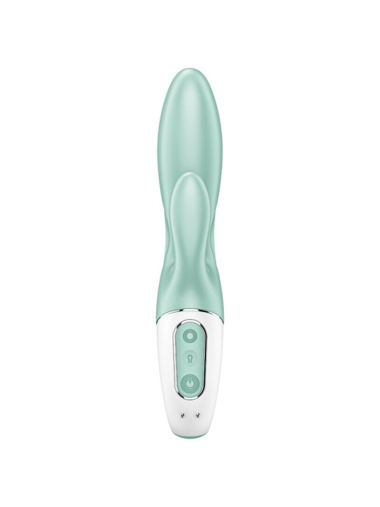 SATISFYER - LUCHTPOMP BUNNY 5+ VIBRATOR KONIJN OPBLAASBAAR APP GROEN