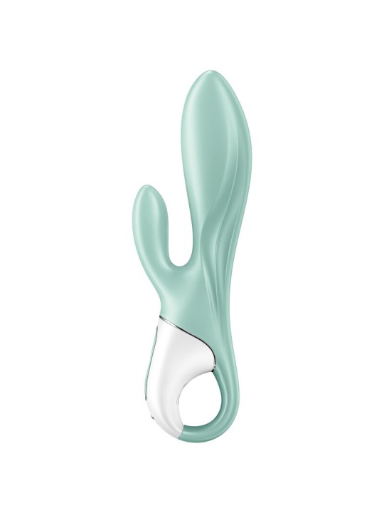 SATISFYER - LUCHTPOMP BUNNY 5+ VIBRATOR KONIJN OPBLAASBAAR APP GROEN