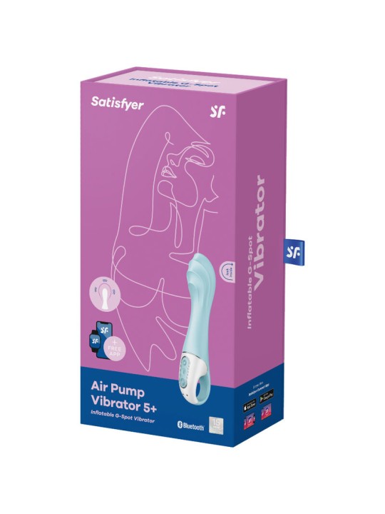 SATISFYER - AIR PUMP VIBRATOR 5+ APP GONFLABLE G-SPOT VIBRATOR BLEU