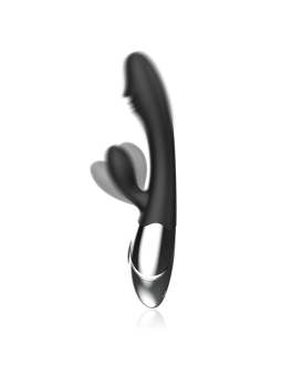 BLACK&SILVER - KALEB VIBRATOR KONIJN SILICON MULTIFUNCTIONEEL