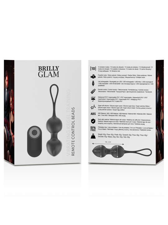 BRILLY GLAM - VIBRERENDE KEGEL KRALEN AFSTANDSBEDIENING