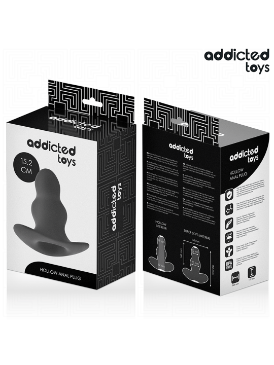 ADDICTED TOYS - PLUG ANAL CREUX TAILLE XXL 15,2 CM