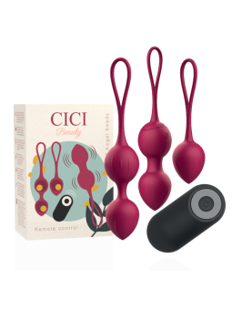 CICI BEAUTY - PREMIUM SILICONE 3 PERLES DE KEGEL VIBRANTES TÉLÉCOMMAND