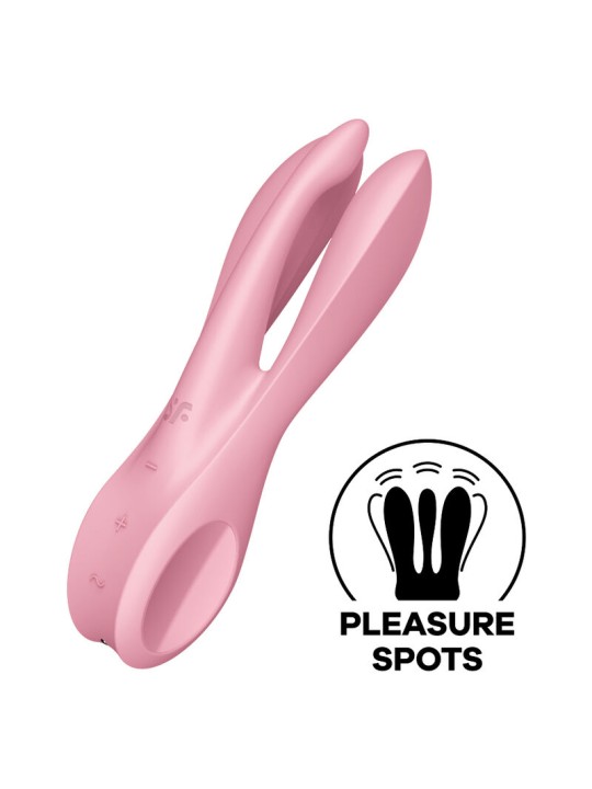 SATISFYER - VIBRADOR THREESOME 1 ROSA