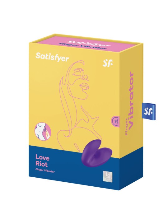 SATISFYER - LOVE RIOT FINGER VIBRATOR PURPLE