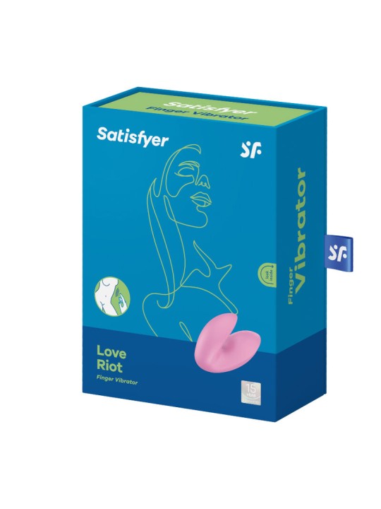 SATISFYER - LOVE RIOT VIBRADOR DEDAL ROSA