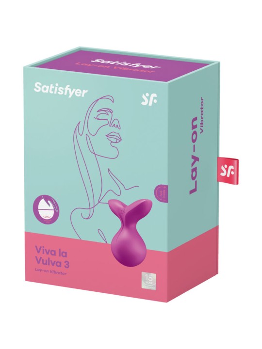 SATISFYER - VIVA LA VULVA 3 AUFLEGVIBRATOR VIOLETT