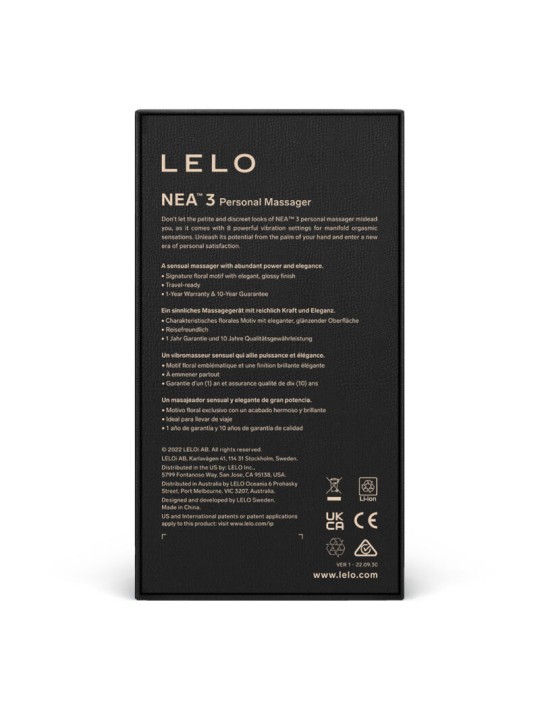 LELO - NEA 3 PERSÖNLICHES MASSAGERT SCHWARZ