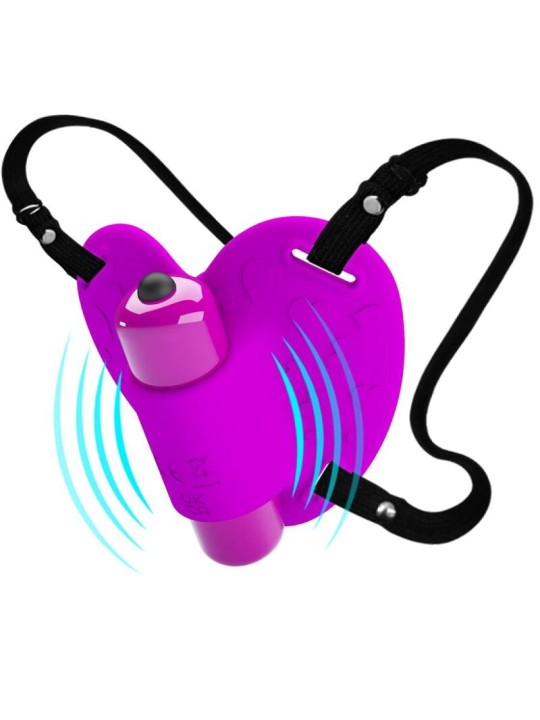 PRETTY LOVE - HEARTBEAT CLITORIS MASSAGER 10 MODOS DE VIBRAO ROXO