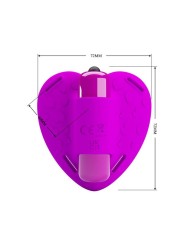 PRETTY LOVE - HEARTBEAT CLITORIS MASSAGER 10 MODOS DE VIBRAO ROXO