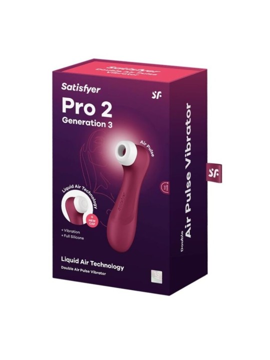 SATISFYER - PRO 2 GENERACIÓN 3 LIQUID AIR TECHNOLOGY GRANATE