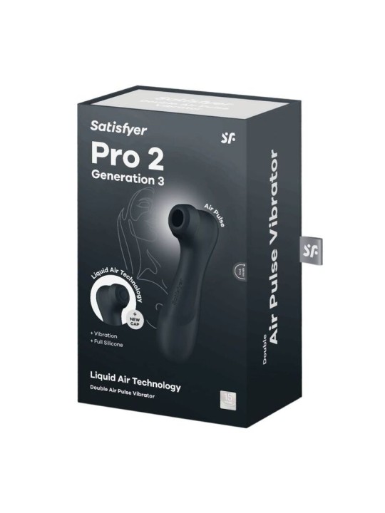 SATISFYER - PRO 2 GENERATION 3 LIQUID AIR TECHNOLOGY BLACK