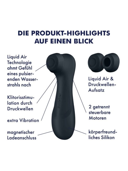 SATISFYER - TECNOLOGIA DE AR LÍQUIDO PRO 2 GERAO 3 PRETO
