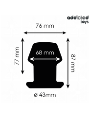 ADDICTED TOYS - EXTREME HOLLOW ANAL PLUG TAGLIA M 8,7 CM