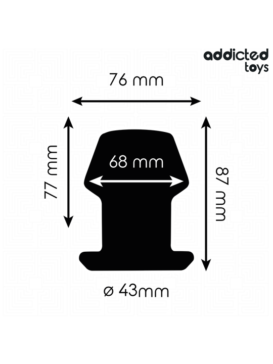 ADDICTED TOYS - EXTREME HOLLOW ANAL PLUG SILICONE SIZE M 8.7 CM