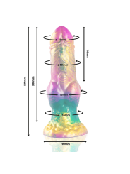 EPIC - IRIS DILDO MET REGENBOOGTESTIKELS VAN GENOT
