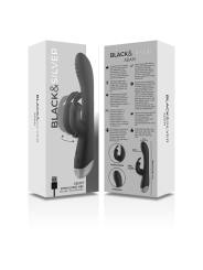 BLACK&SILVER - DJ. ESTIMULADOR DE COELHO DE SILICONE RECARREGÁVEL ADAM