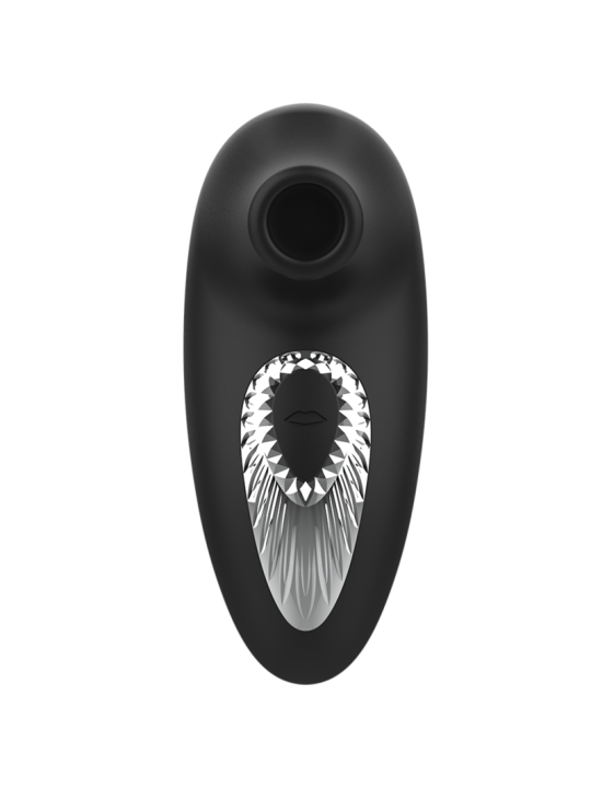 BLACK&SILVER - DRAKE DELUXE SUCKING VIBE RECHARGEABLE SILICONE NOIR