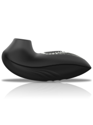 BLACK&SILVER - DRAKE DELUXE SUCKING VIBE OPLAADBARE SILICONEN ZWART