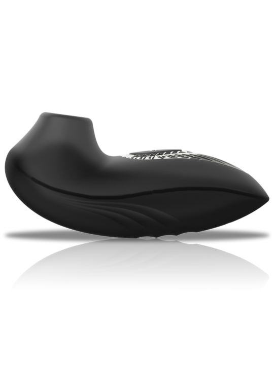 BLACK&SILVER - DRAKE DELUXE SUCKING VIBE OPLAADBARE SILICONEN ZWART