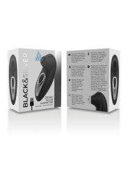BLACK&SILVER - DRAKE DELUXE SUCKING VIBE RICARICABILE IN SILICONE NERO