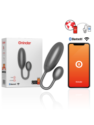 ONINDER - OVO VIBRATÓRIO DENVER PRETO 7 X 2,7 CM APLICATIVO GRATUITO