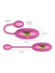 ONINDER - OVO VIBRANTE TÓQUIO ROSA 7,5 X 3,2 CM APLICATIVO GRATUITO