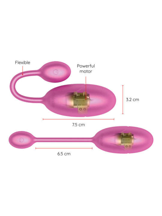 ONINDER - TOKYO HUEVO VIBRADOR ROSA 7.5 X 3.2 CM - APP GRATUITA