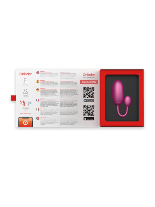 ONINDER - TOKYO VIBRATING EGG PINK 7.5 X 3.2 CM FREE APP