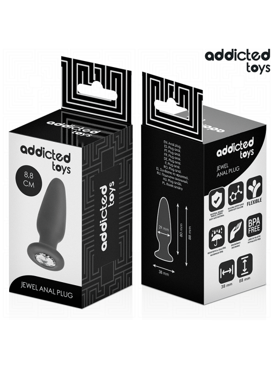 ADDICTED TOYS - PLUG ANAL COM JOIA TAMANHO S 8,8 CM