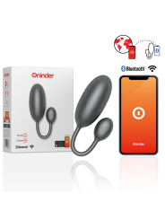 ONINDER - TOKYO HUEVO VIBRADOR NEGRO 7.5 X 3.2 CM - APP GRATUITA