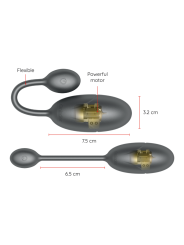 ONINDER - OVO VIBRANTE TOKYO PRETO 7,5 X 3,2 CM APLICATIVO GRATUITO