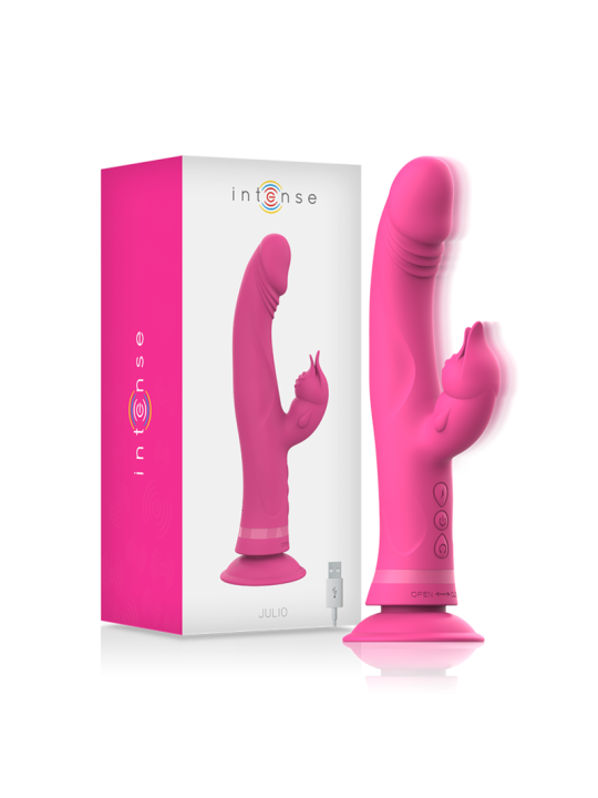 INTENSE - VIBRATEUR JULIO RABBIT SILICONE ROSE