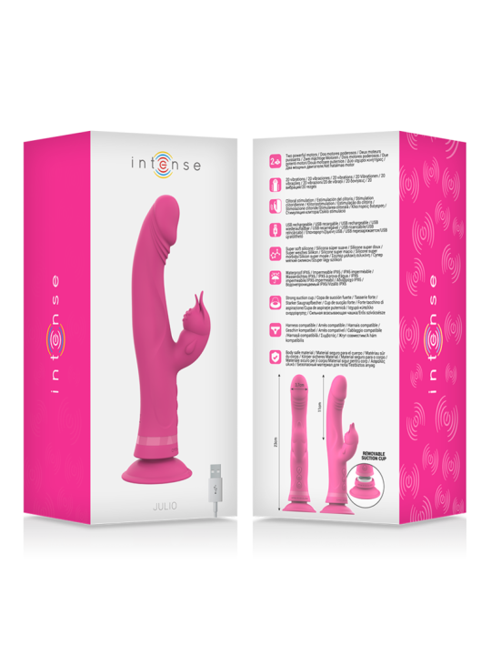 INTENSE - VIBRADOR JULIO COELHO ROSA SILICONE