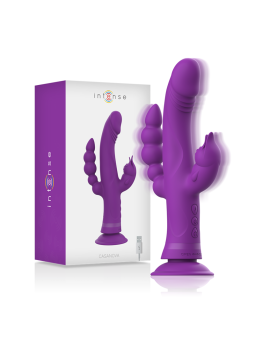 INTENSE - VIBRATEUR EN SILICONE CASANOVA RABBIT TRIPLE MOTEUR VIOLET