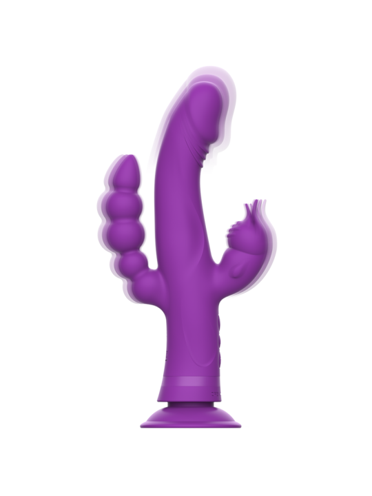 INTENSE - VIBRATEUR EN SILICONE CASANOVA RABBIT TRIPLE MOTEUR VIOLET
