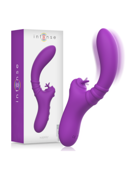 INTENSE - VIBRADOR FLEXÍVEL HARRY COM LÍNGUA ROXA