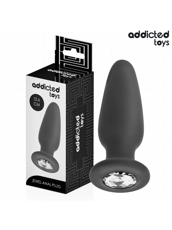 ADDICTED TOYS - ANAL PLUG WITH JEWEL SILICONE SIZE L 12.6 CM