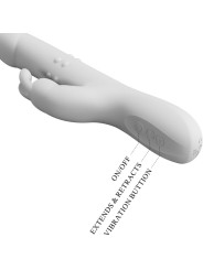 PRETTY LOVE - REESE VIBRADOR CON ROTACIÓN PLATEADO