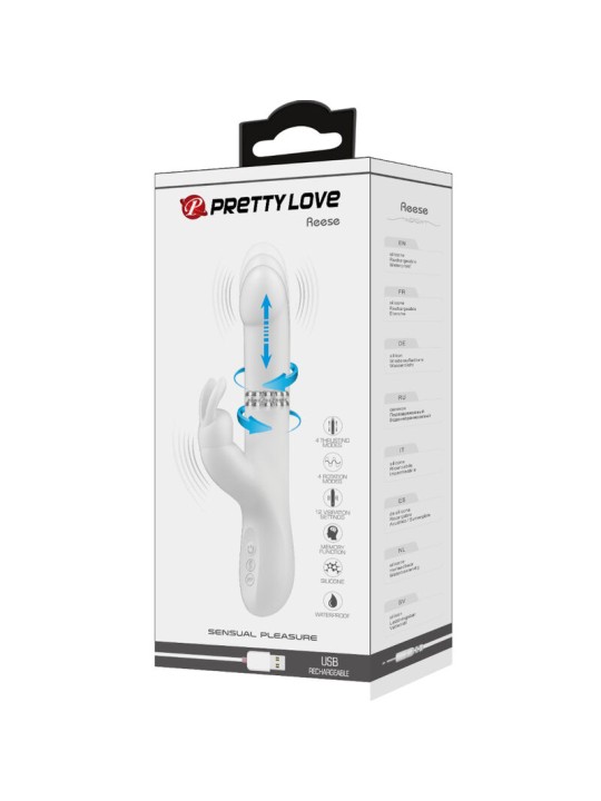 PRETTY LOVE - REESE VIBRATOR MET ROTERENDE ZILVER