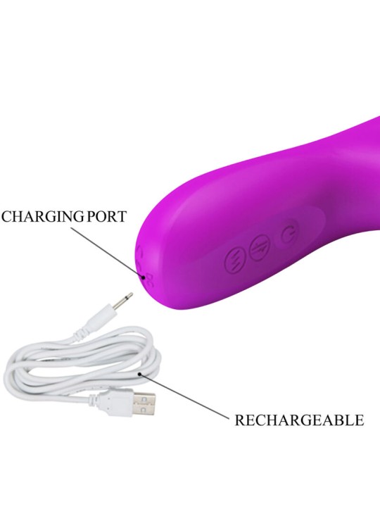 PRETTY LOVE - REESE VIBRADOR CON ROTACIÓN MORADO