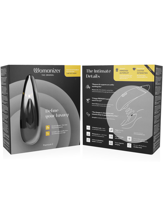 WOMANIZER - PREMIUM 2 ESTIMULADOR DE CLÍTORIS NEGRO