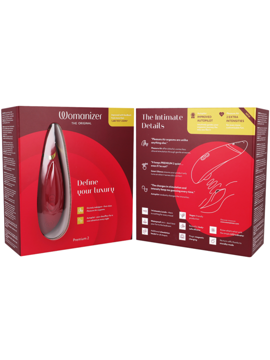 WOMANIZER - STIMULATEUR CLITORAL PREMIUM 2 BORDEAUX