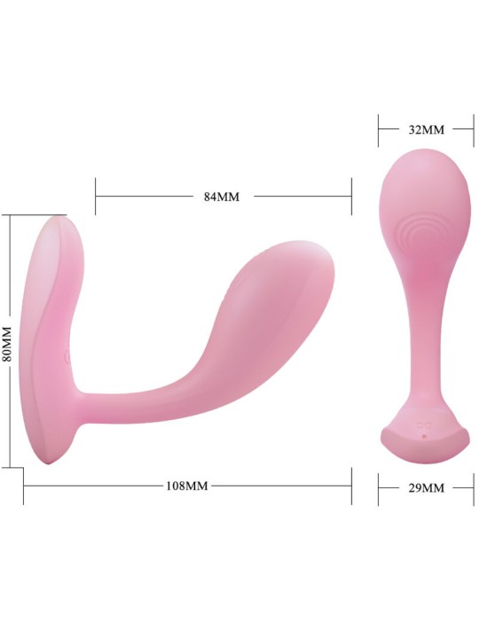 PRETTY LOVE - BAIRD G-SPOT 12 VIBRATIES OPLAADBARE ROZE APP