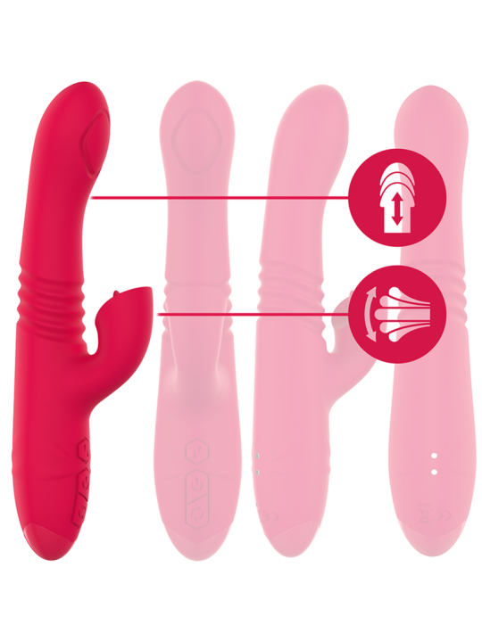 INTENSE - DUA VIBRADOR MULTIFUNCIÓN RECARGABLE UP & DOWN CON LENGUA RO