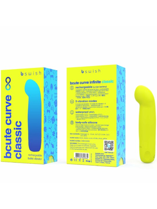 B SWISH - VIBRATEUR EN SILICONE RECHARGEABLE BCUTE CURVE INFINITE CLAS