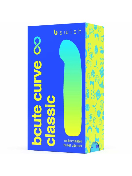 B SWISH - BCUTE CURVE INFINITE CLASSIC RECHARGEABLE VIBRATOR BLUE SILI