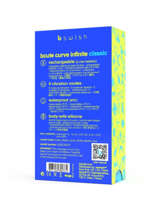 B SWISH - BCUTE CURVE INFINITE CLASSIC OPLAADBARE SILICONEN VIBRATOR B
